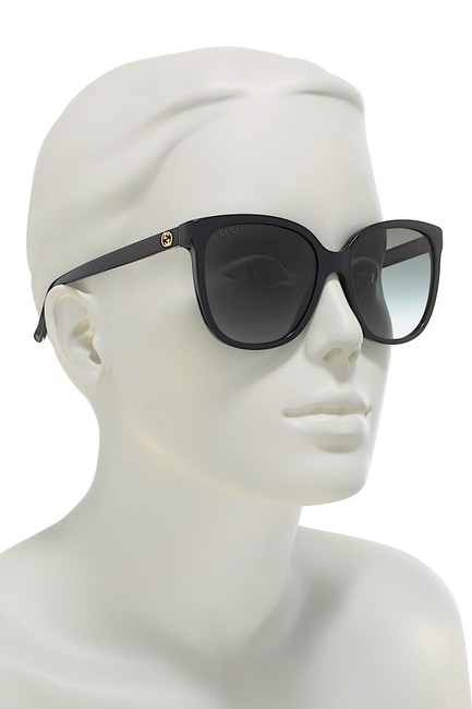 Gucci Black Gold New 55mm Oversized Sunglasses