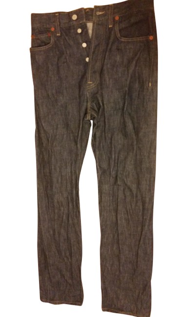 Gucci Blue Dark Rinse Denium Made In Italy Straight Leg Jeans 33 10, M