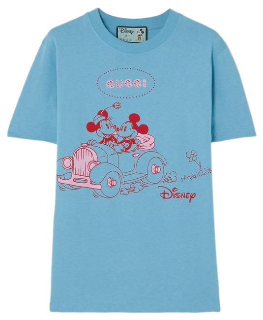 Gucci Blue Disney Mickey Logo Printed Tee Shirt 8 M