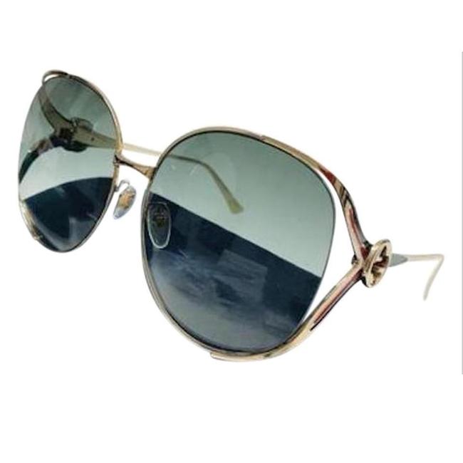 Gucci Blue Gg0225s 004 Logo Oversized Sunglasses