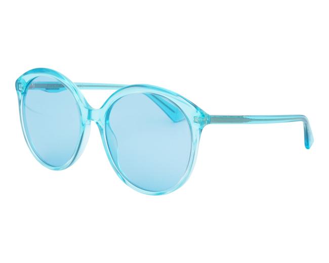 Gucci Blue Oversized Large Style Gg Gg0257s 003 *** Free Shipping *** Round Sunglasses