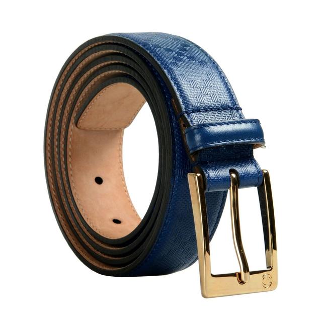 Gucci Blue Leather Unisex Belt