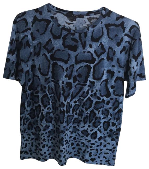 Gucci Blue Leopard Small Tee Shirt