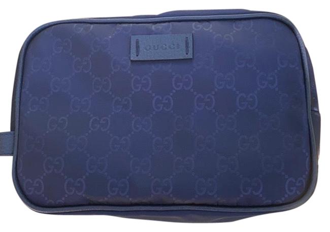 Gucci Blue Toiletry Cosmetic Bag