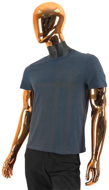 Gucci Blue W Mens Cotton T shirt Gg Guccissima Tee Shirt