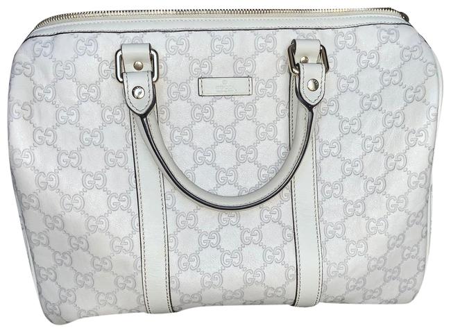 Gucci Boston Bag Beige Leather Satchel