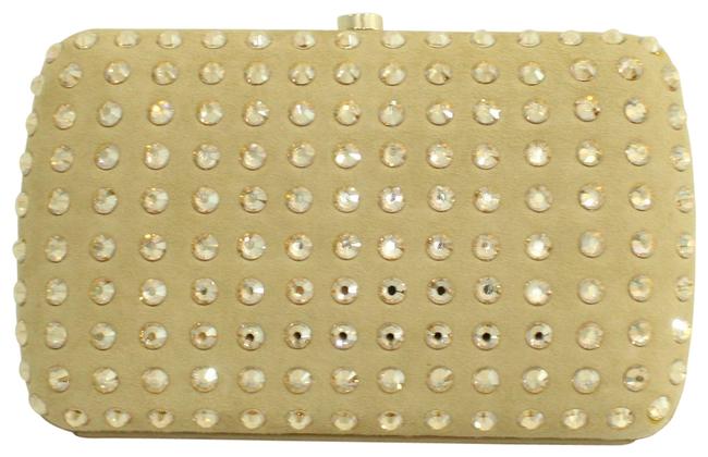 Gucci Broadway Suede Embellished Clutch
