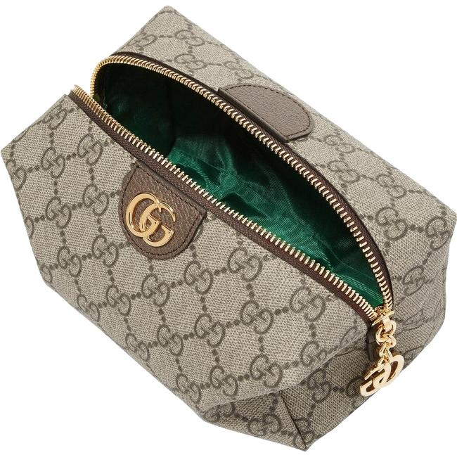 Gucci Brown Beige New Cosmetic Bag
