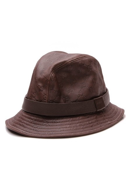 Gucci Brown Bucket Guccissima Large Hat