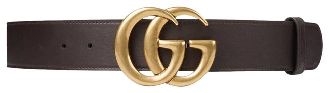 Gucci Brown 397660 80cm 32in Leather with Double G Buckle Belt