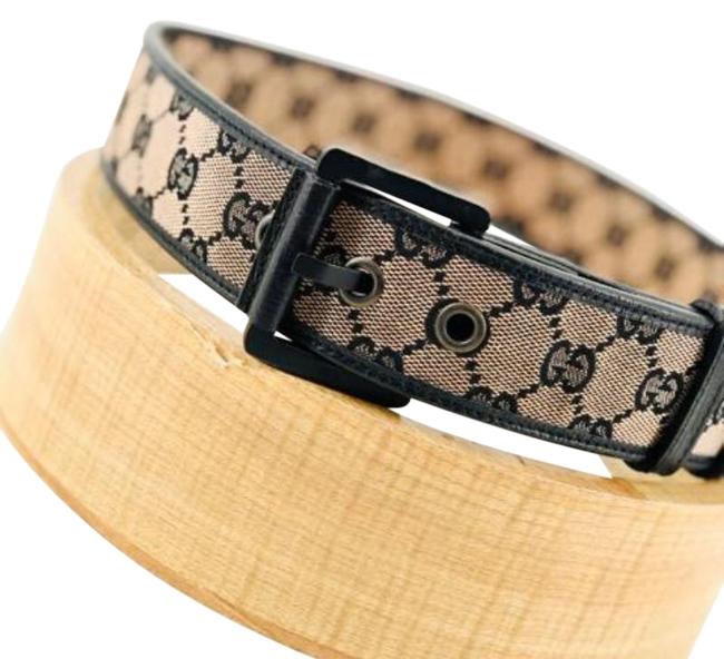 Gucci Brown Light Jaquard Fabric Guccissima Belt