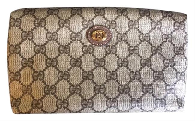 Gucci Brown Toiletry Case Cosmetic Bag