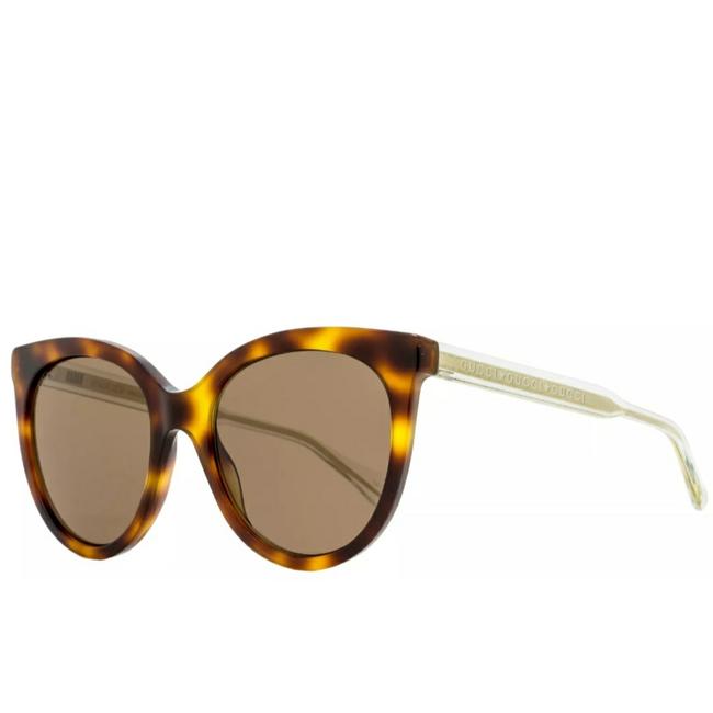 Gucci Brown Tortoise Shell Frame with Gold Hardware New Cat Eye Sunglasses