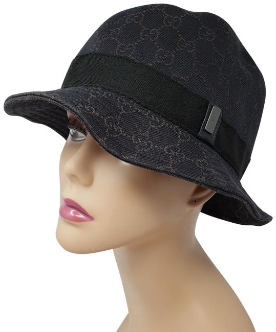 Gucci Brown Bucket Woven Gg Web Print Hat