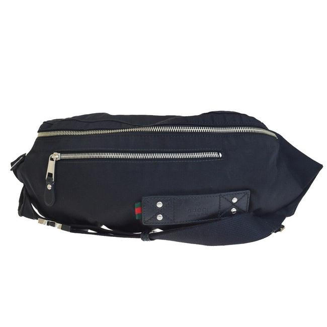 Gucci Bum Unisex Black Canvas Weekend Travel Bag