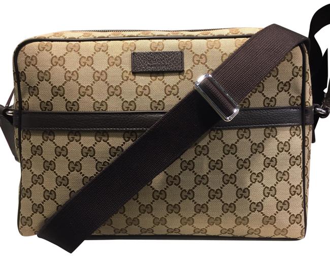 Gucci Canvas Dark Brown Messenger Bag