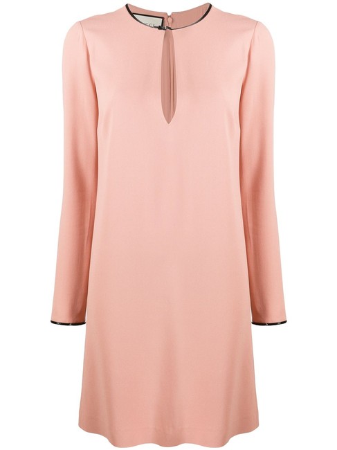 Gucci Cloud Pink Jersey L Spk L S Mid length Short Casual Dress