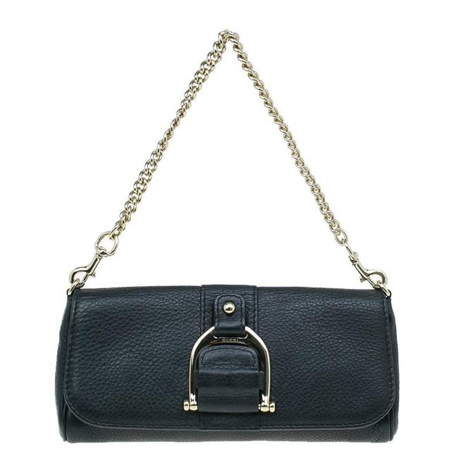 Gucci Greenwich Clutch Evening Black Leather Shoulder Bag