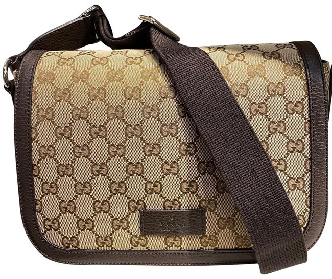 Gucci Crossbody Canvas Dark Brown Messenger Bag