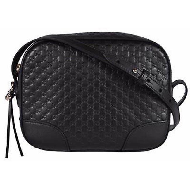 Gucci Crossbody Gg Guccissima Leather Black Messenger Bag