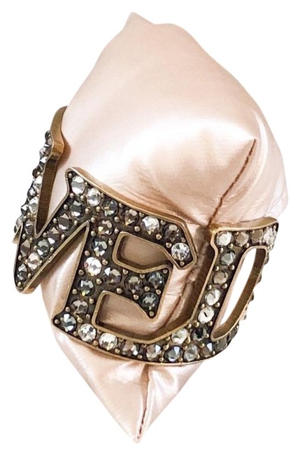 Gucci Crystal Embellished Gold Loved Cuff Bracelet