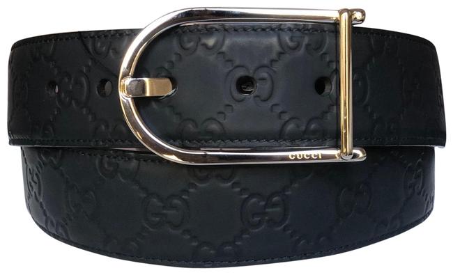 Gucci Dark Blue Rubber Guccissma 105 42 Belt