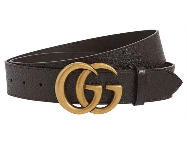 Gucci Dark brown Full grain 90 Leather 4cm Wide Thick Belt
