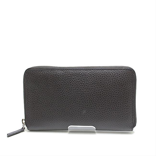 Gucci Dark Brown Outlet Round Zipper 391465 Wallet
