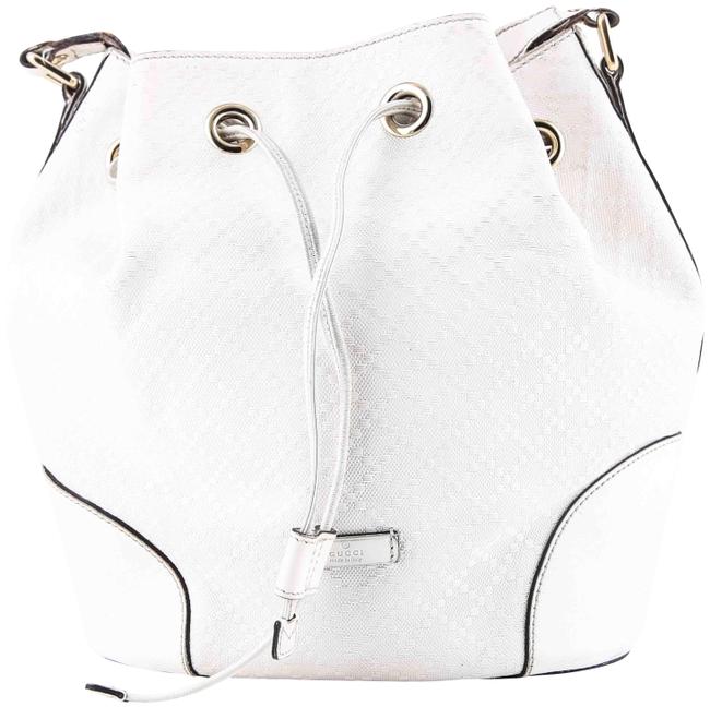 Gucci Bucket Diamante White Shoulder Bag