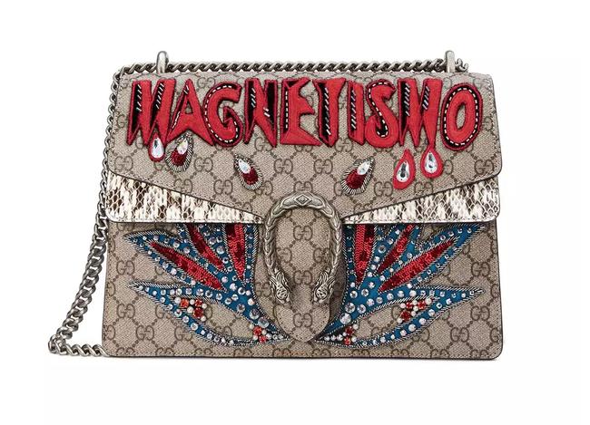 Gucci GG Supreme Dionysus New Magnetismo Beige Python Shoulder Bag