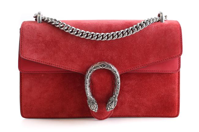 Gucci Dionysus Small Red Suede Shoulder Bag