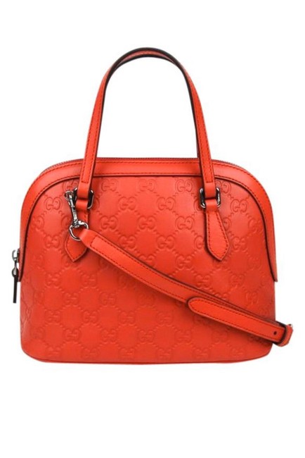 Gucci Dome Mini Micro Guccissima Red Leather Cross Body Bag
