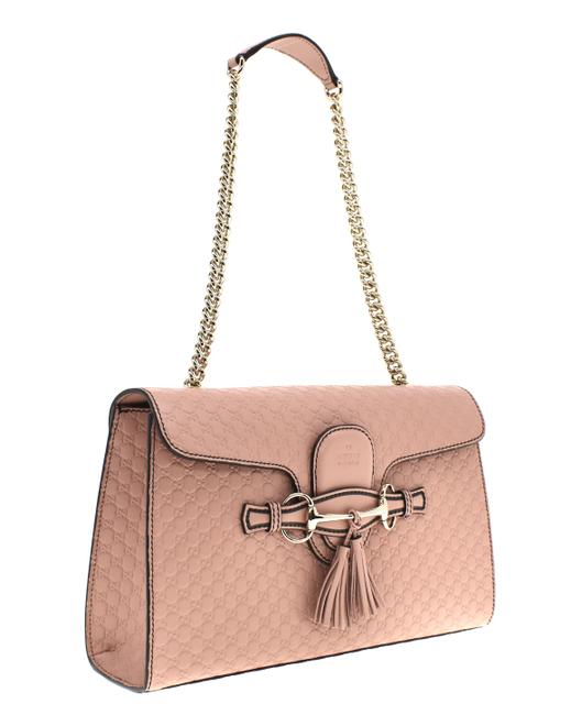 Gucci Emily Pink Leather Shoulder Bag