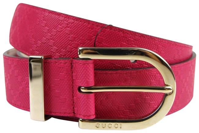 Gucci Fuchsia 5614 W Womens Diamante Leather W Gold Buckle 85 34 354382 Belt