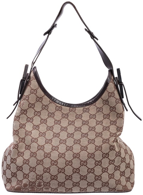 Gucci Gg Brown Canvas Shoulder Bag