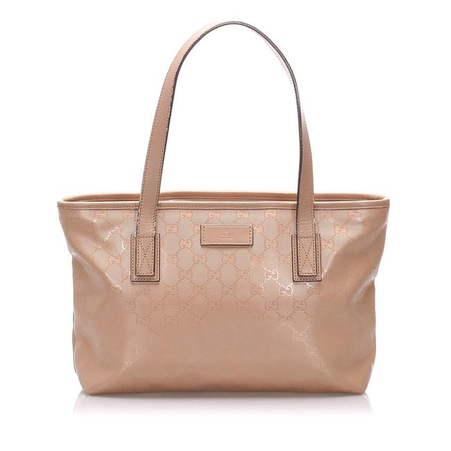 Gucci Gg Imprime Brown Leather Shoulder Bag