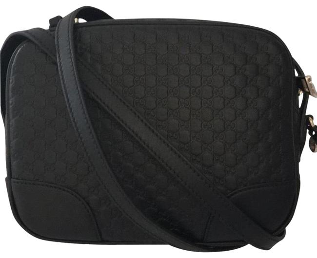 Gucci Gg Leather Black Cross Body Bag