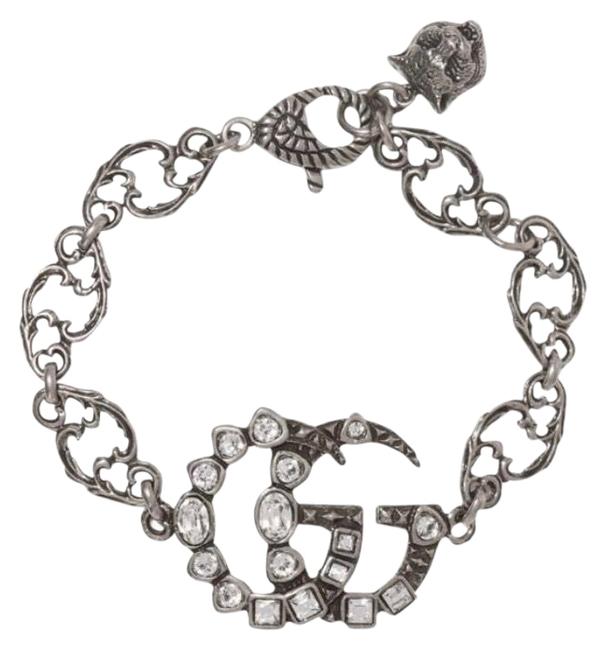 Gucci Gg Logo Crystal Bracelet