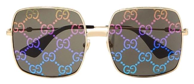 Gucci Gg Logo Square Framed Sunglasses