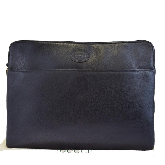 Gucci Gg Logos Mens Hand Black Leather Clutch