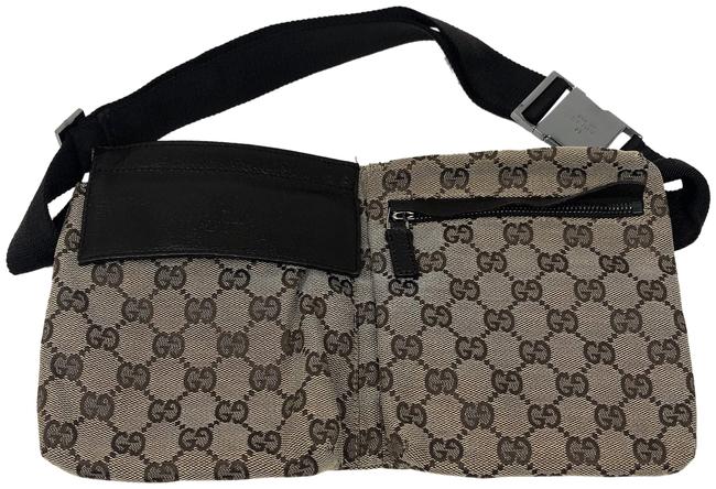 Gucci Waist Gg Monogram Brown Canvas Cross Body Bag