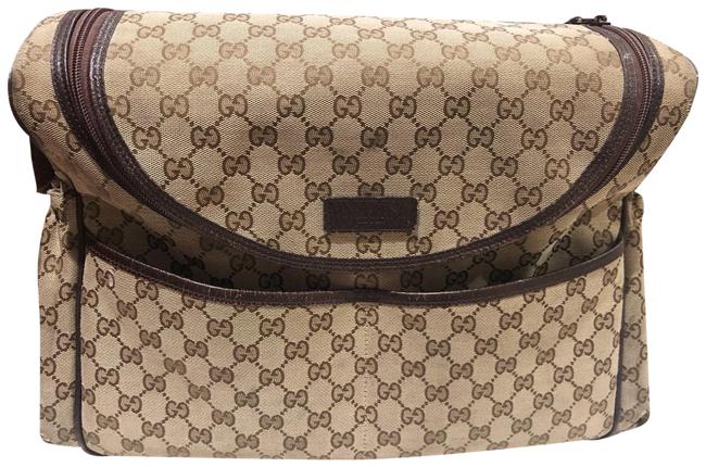 Gucci Gg Monogrammed Canvas Diaper Bag