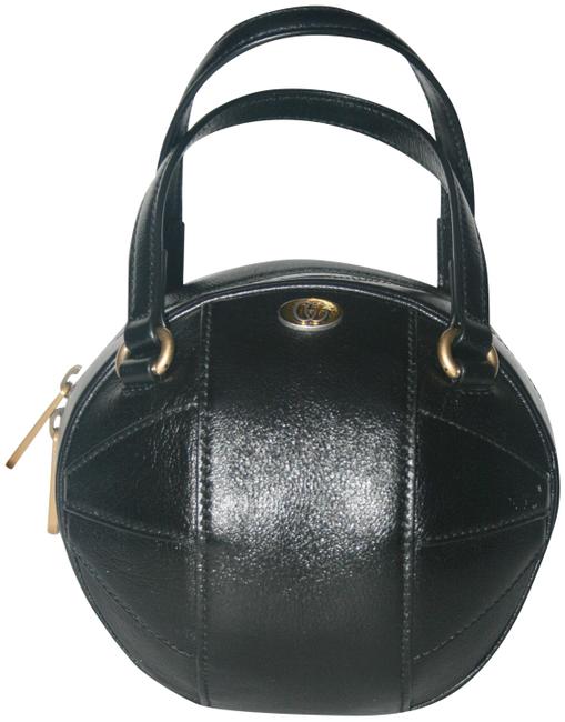 Gucci Gg Tifosa Ball Black Leather Shoulder Bag