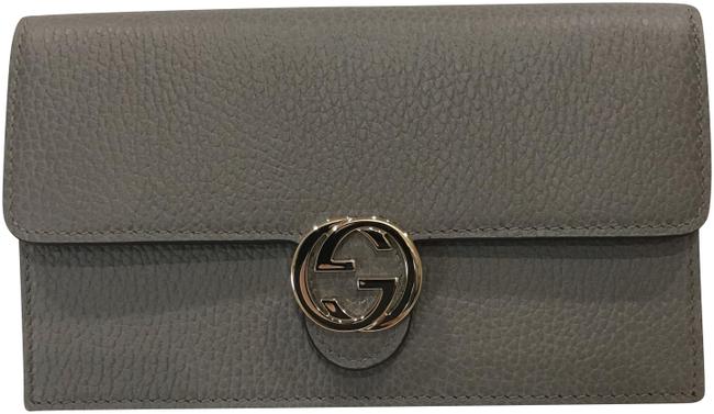 Gucci Gg Wallet Gray Leather Cross Body Bag