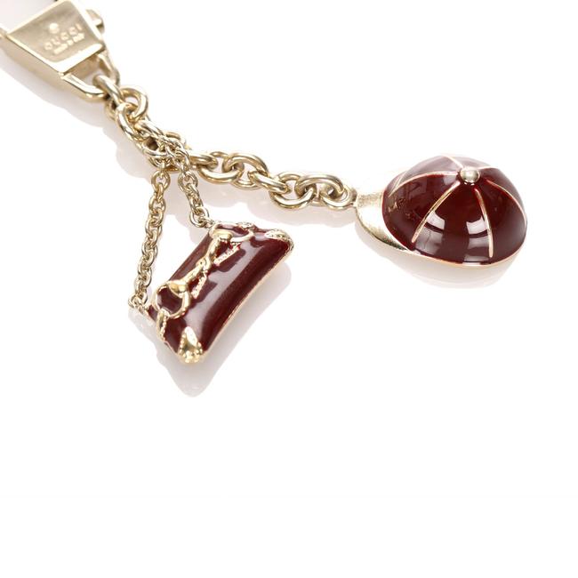 Gucci Gold Metal Bag and Cap Key Chain