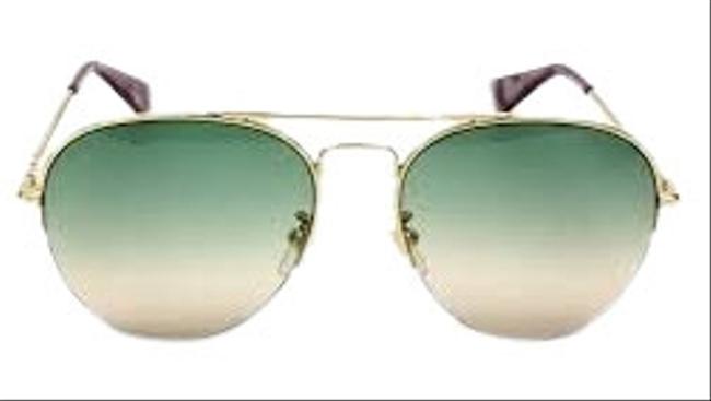 Gucci Gold Pilot Gg017s 006 New Sunglasses