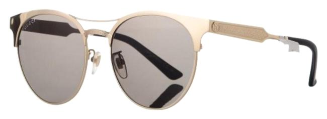 Gucci Gold Round Metal Gg0075sk Sunglasses