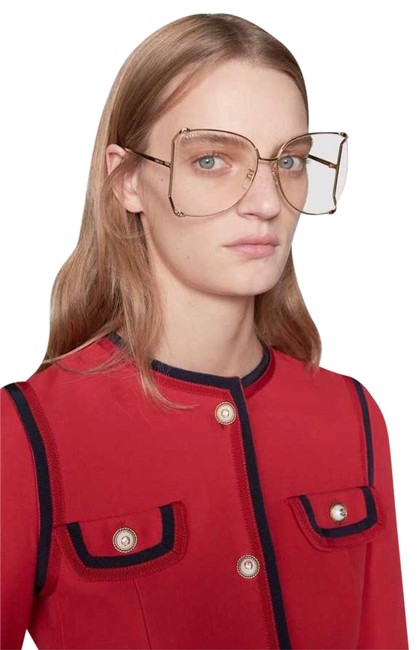 Gucci Gold  Transparent Gg0252s Sunglasses