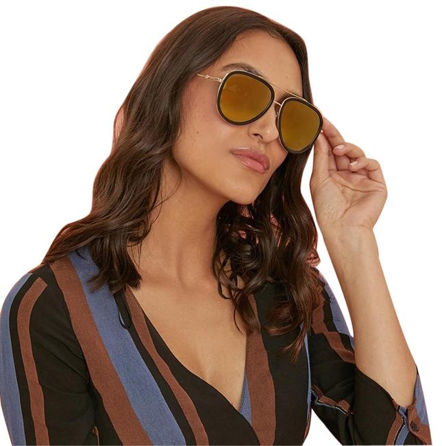 Gucci Gold Black Gg0062s 001 Gg 0062s Round Sunglasses