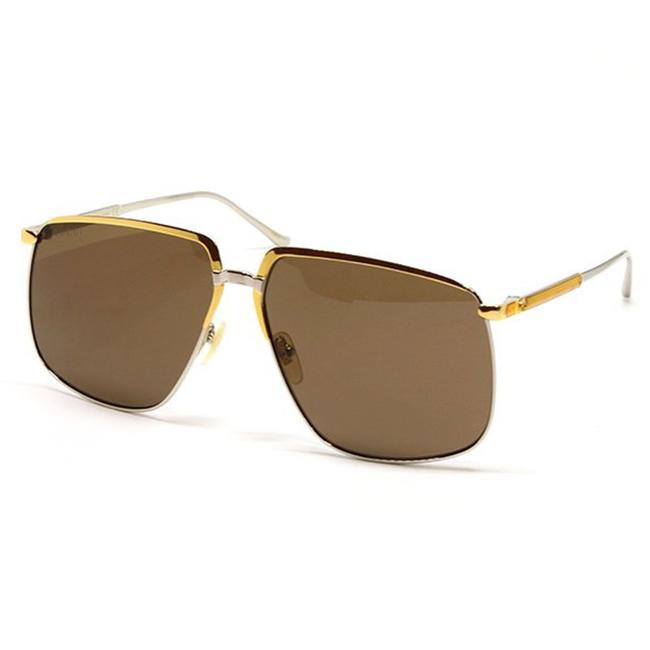 Gucci Gold Brown 002 New Gg0365s 002 Gold Brown Square Sunglasses